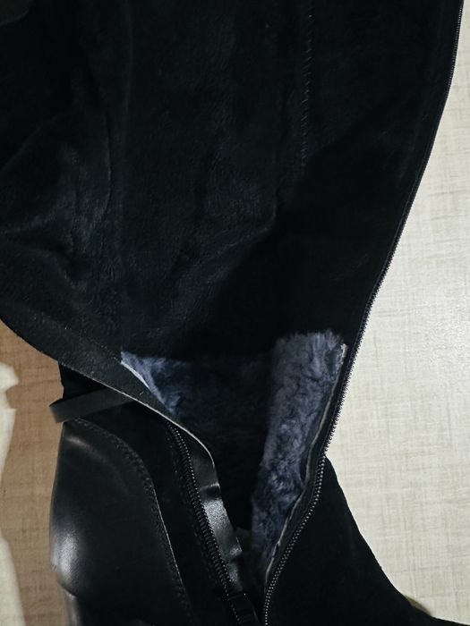 Сапоги нат.замш+кожа р.38