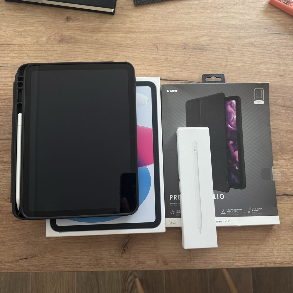 IPad 10Gen wifi+cellular + Pencil + Case - idealny - Gwaranacja 12 mcy