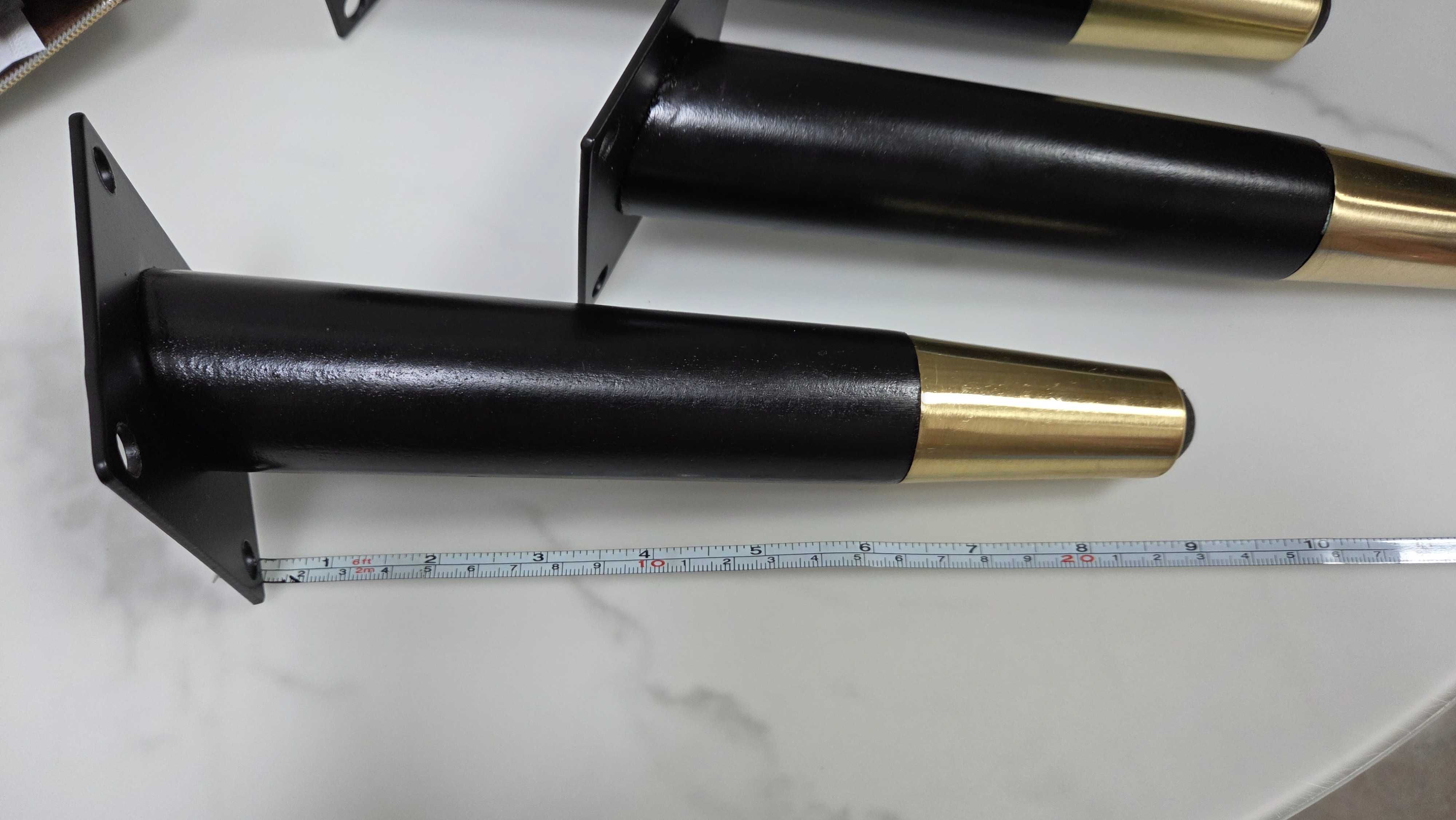 4x Noga meblowa 20/25 cm nóżka do sofy kanapy skośna czarna złota nowa