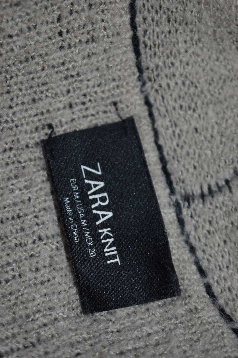 Sweter kardigan 38 M waterfall asymetryczny Zara sweterek narzutka