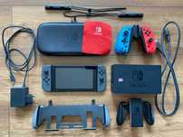 Nintendo Switch / V1 / microSD 200GB / Grip / Etui / + kontroler Cobra