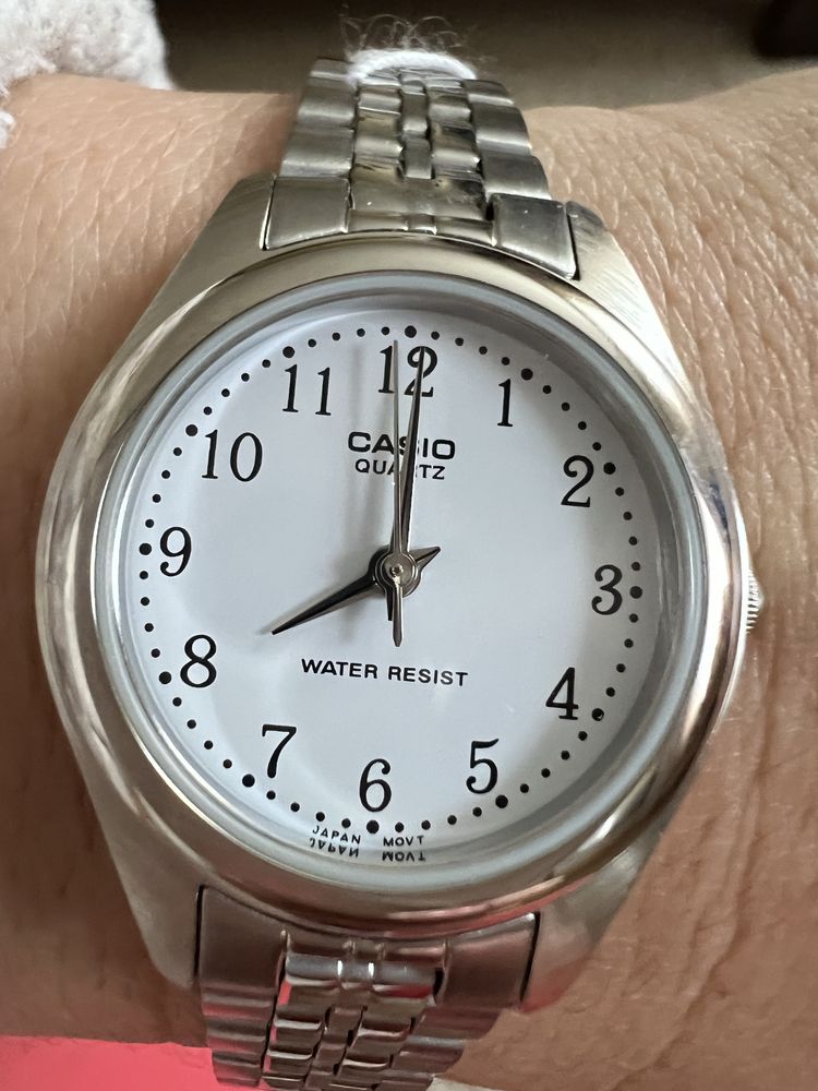 Nowy zegarek analogowy damski CASIO LTP-1129PA-7BEF metalowe pudelko