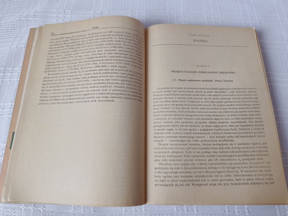 Mechanika ogólna J. Leyko, tom I Statyka i kinematyka, tom II Dynamika
