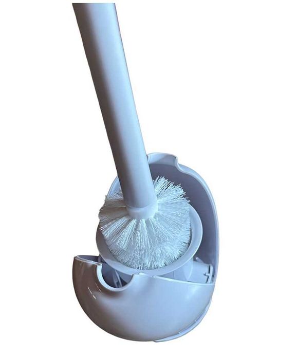 Szczotka toaletowa WC Biała w miękkim włosiem kod 1289
