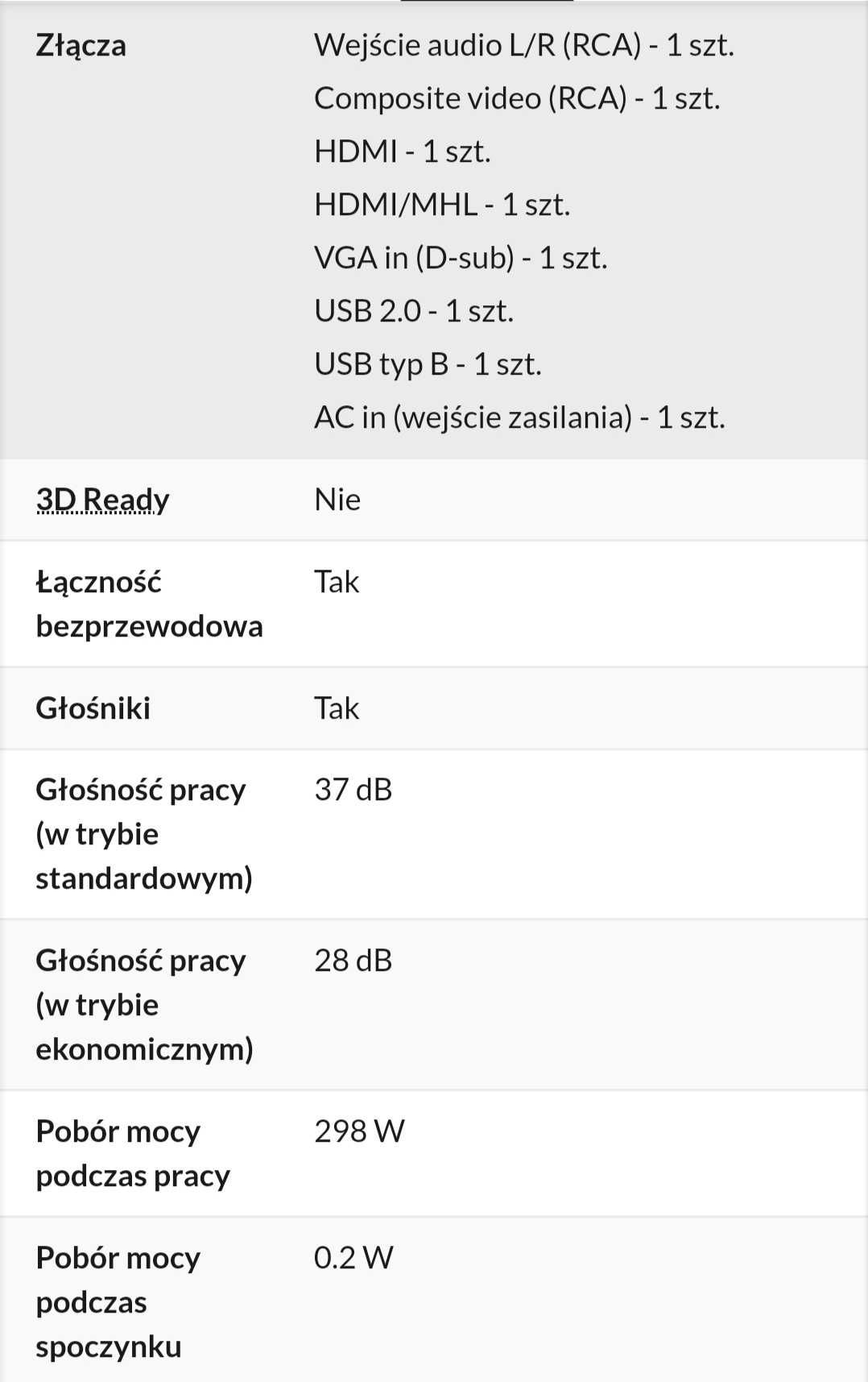 Projektor LCD Epson EH - TW650