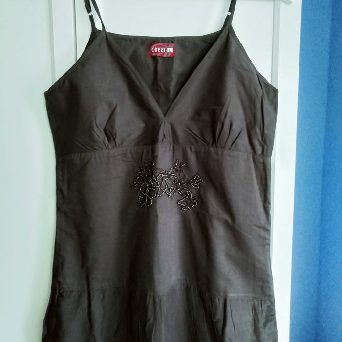 Brązowa letnia sukienka w stylu boho