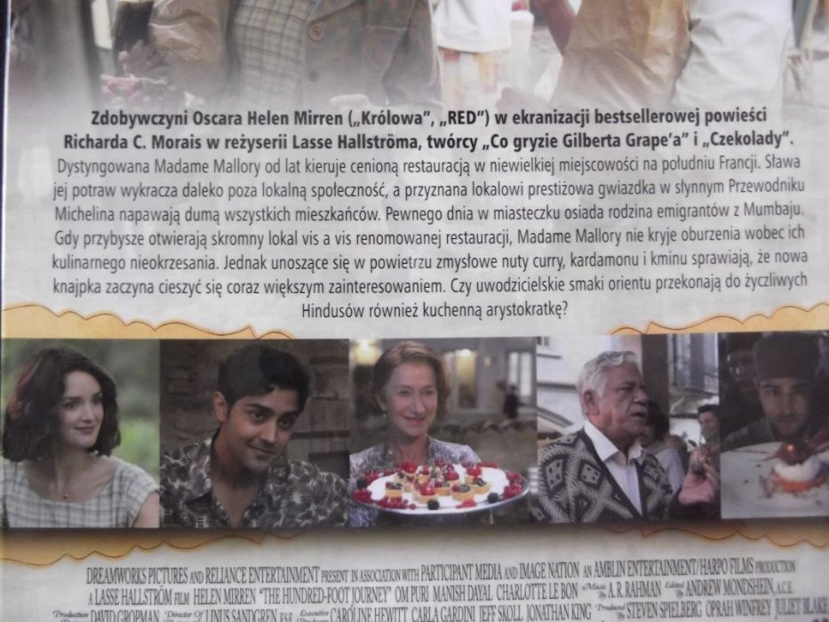 "Podróż na sto stóp" płyta DVD + książeczka z opisem, jak Nowa!!