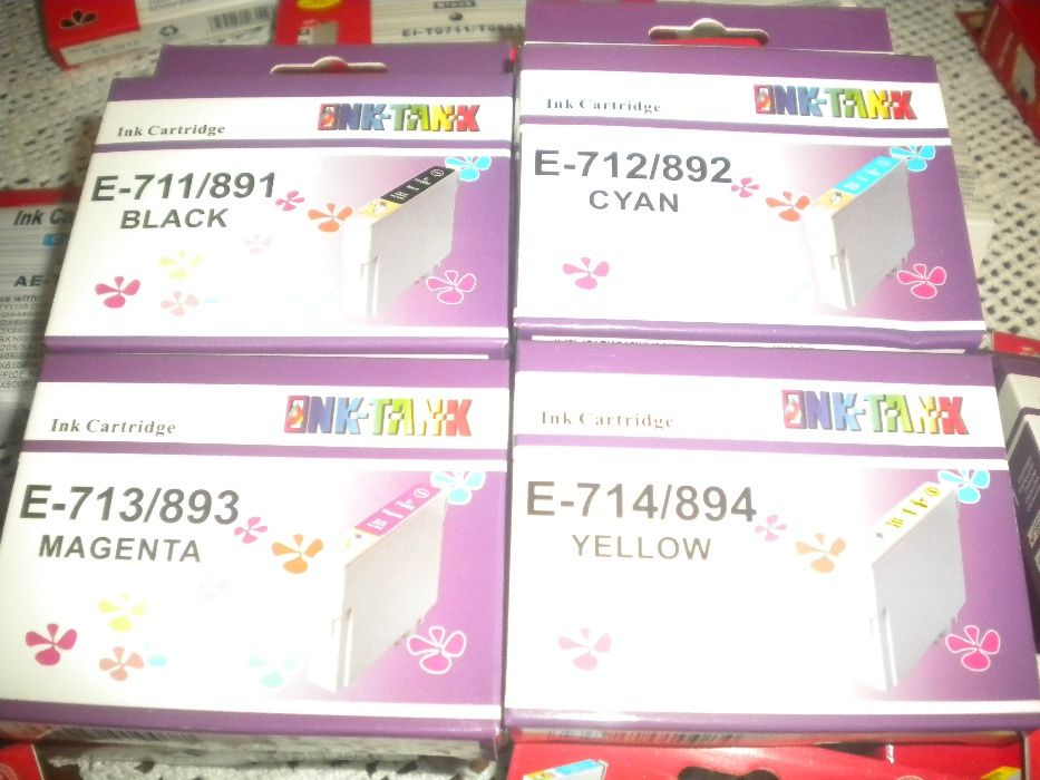 Vendo quatro tinteiros T0711,2,3,4 compatíveis para impressoras Epson