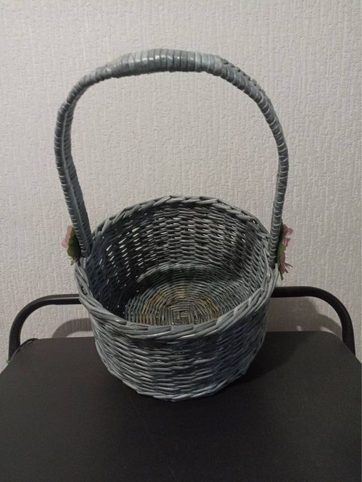 Корзинка кошик пасхальний корзина с бумажной лозы