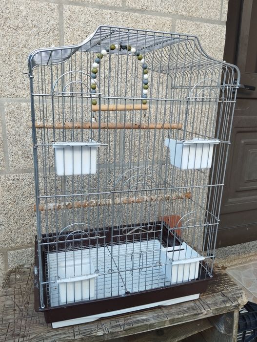 Corrente e Gaiola Nova para Aves Domesticadas