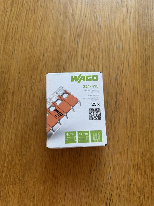Wago szybka złączka kostka na 5 przewodów nowe opakowanie 25 szt