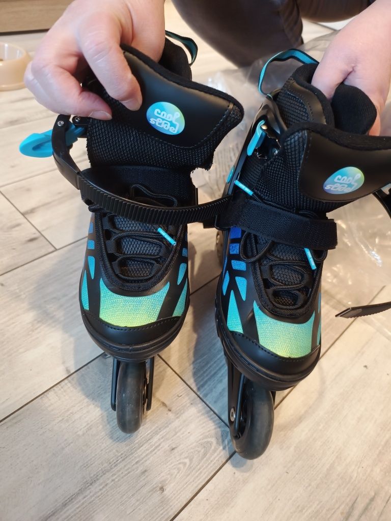 Rolki rozmiar 37-40 seledynowe Cool Slide Glow Inline Skates