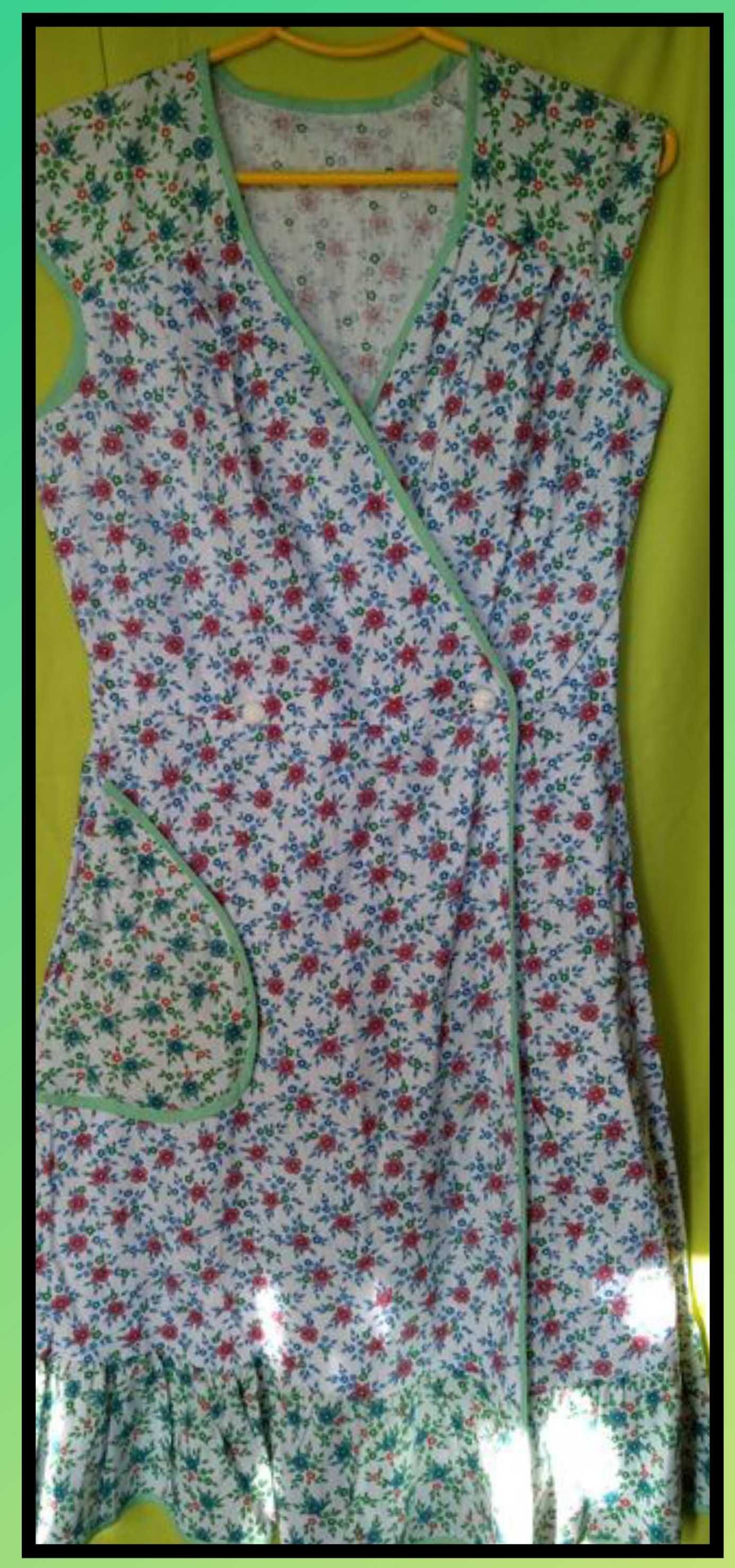 Женский ситцевый платье-халат на запах , 48р/М ,100% хлопок