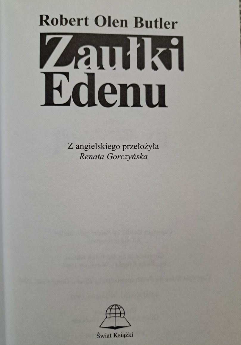 R.O.Butler Zaułki Edenu