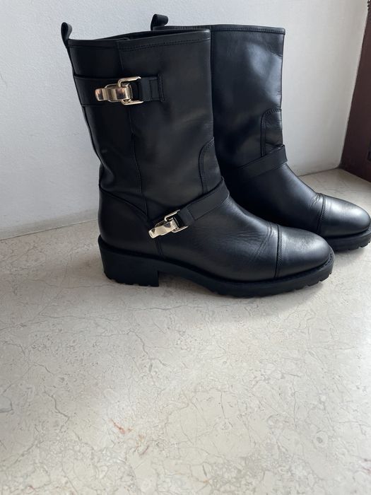 Полусапожки кожаные от Massimo Dutti