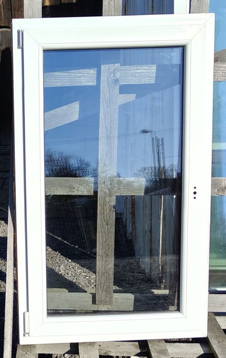 Okno okna PCV białe, złoty dąb