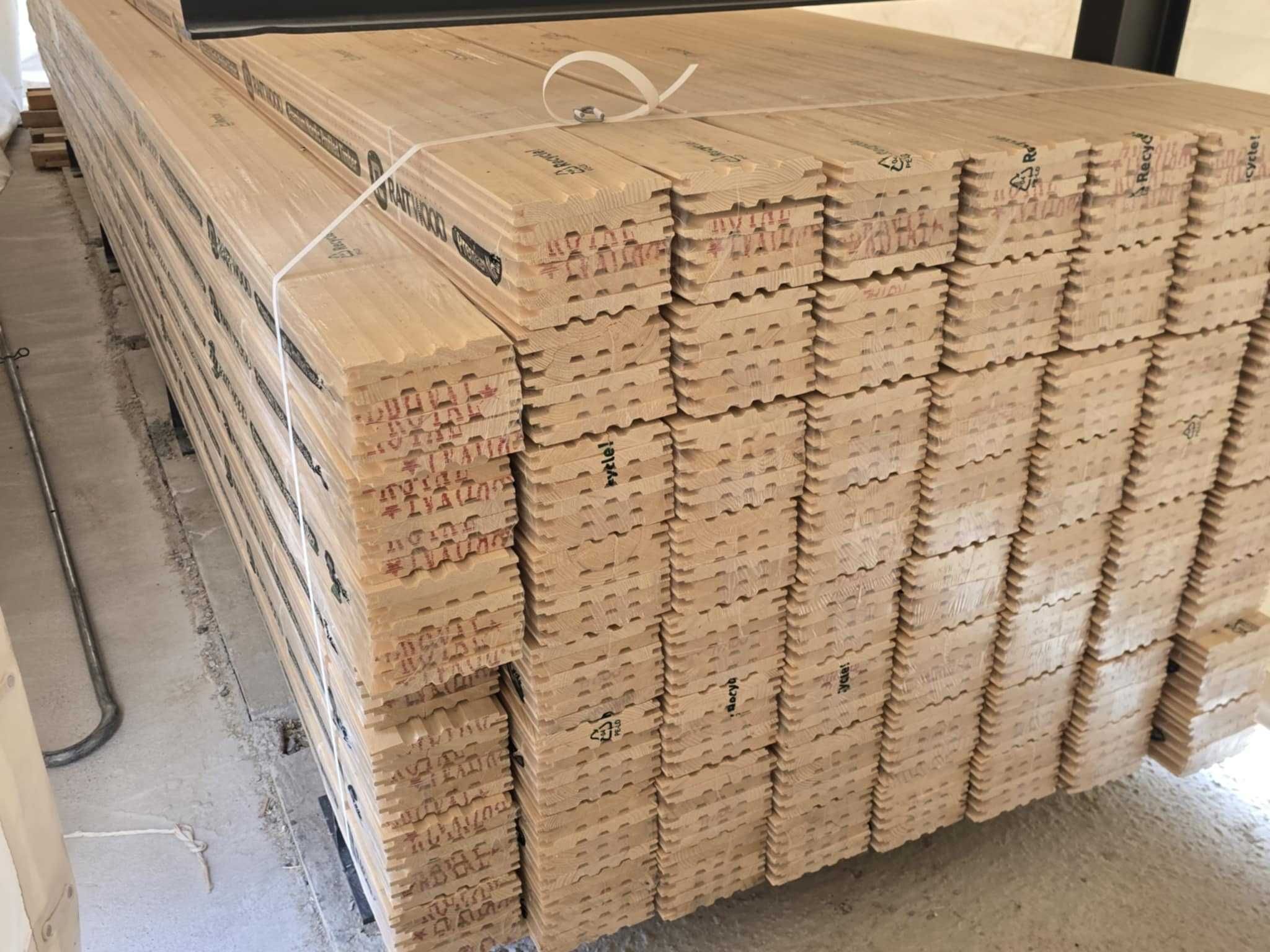 Elewacja, podbitka, boazeria świerk skandynawski 14x121 faza, softline