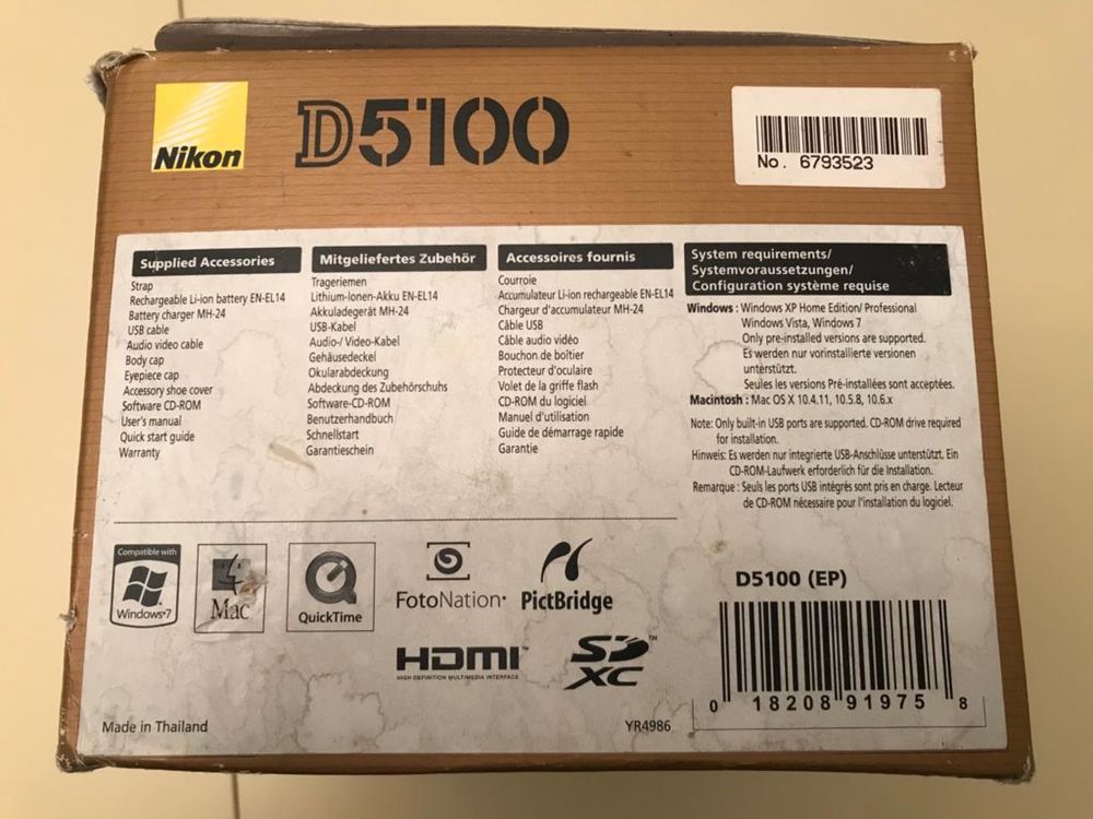 фотоапар Nikon D 5100 новый