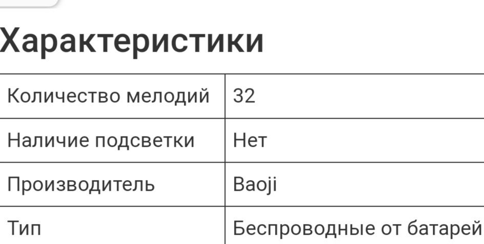 Беспроводной дверной звонок