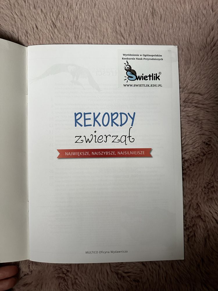 Książka przyrodnicza Rekordy zwierząt