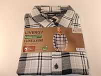 A284 Livergy Koszula Męska Flanelowa W Kratę Długi Rękaw XL