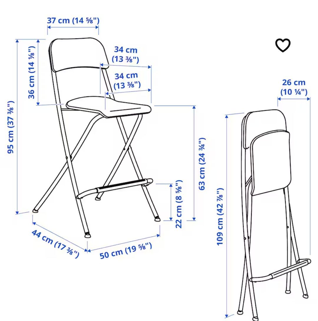 Banco IKEA Franklin Branco (63cm)