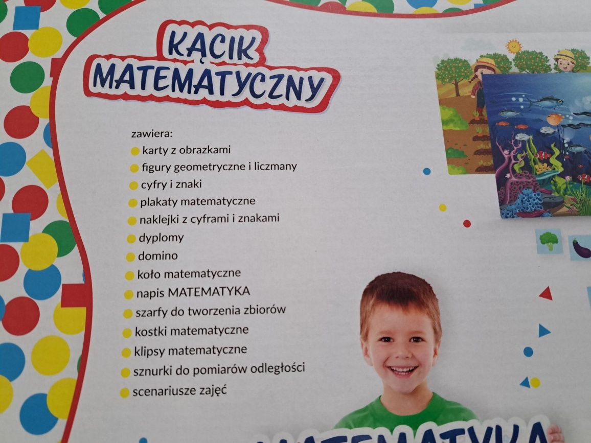 Kącik matematyczny pudełko z pomocami