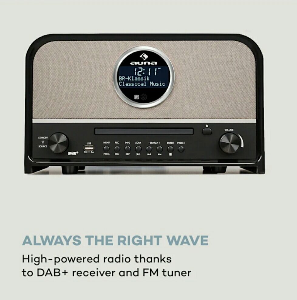 Wysokiej klasy radio retro CD BT DAB USB wieza boombox nowe