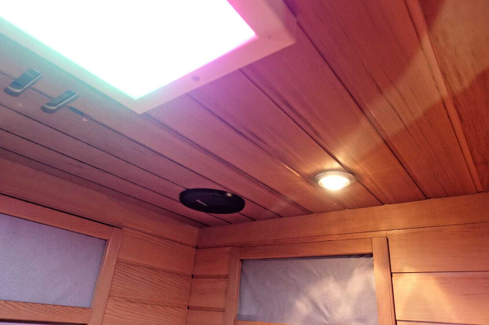 Sauna infrared 230V radio LED RADIO GŁOŚNIKI Drewniana Szklana okno
