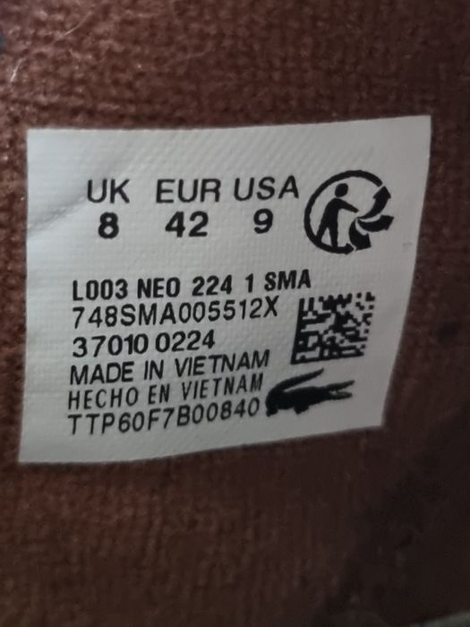 Чоловічі кросівки Lacoste L003 green, EUR 42