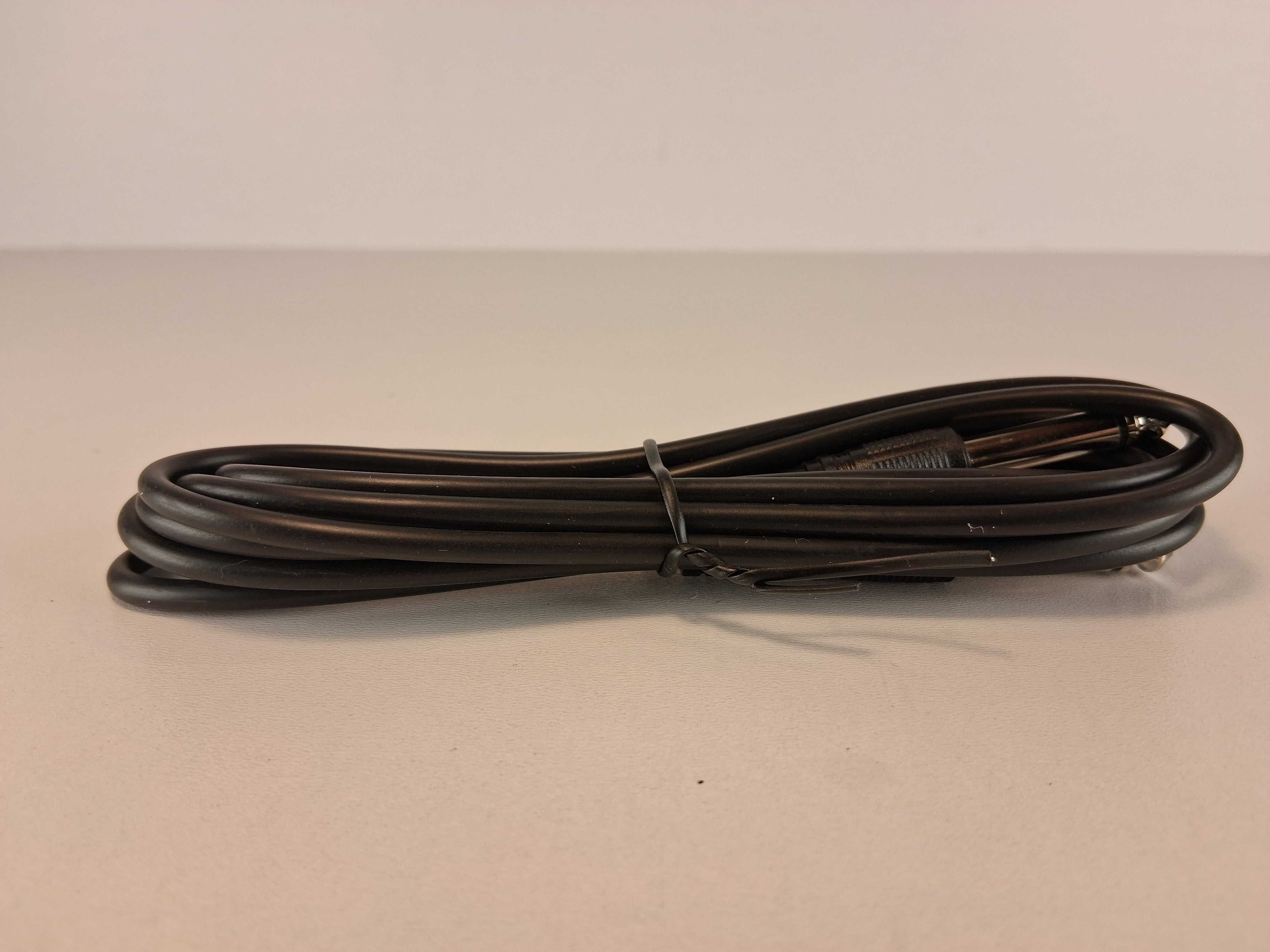 N035 Kabel Jack 6.3mm Mono TS Czarny 3 Metry Instrumenty Audio