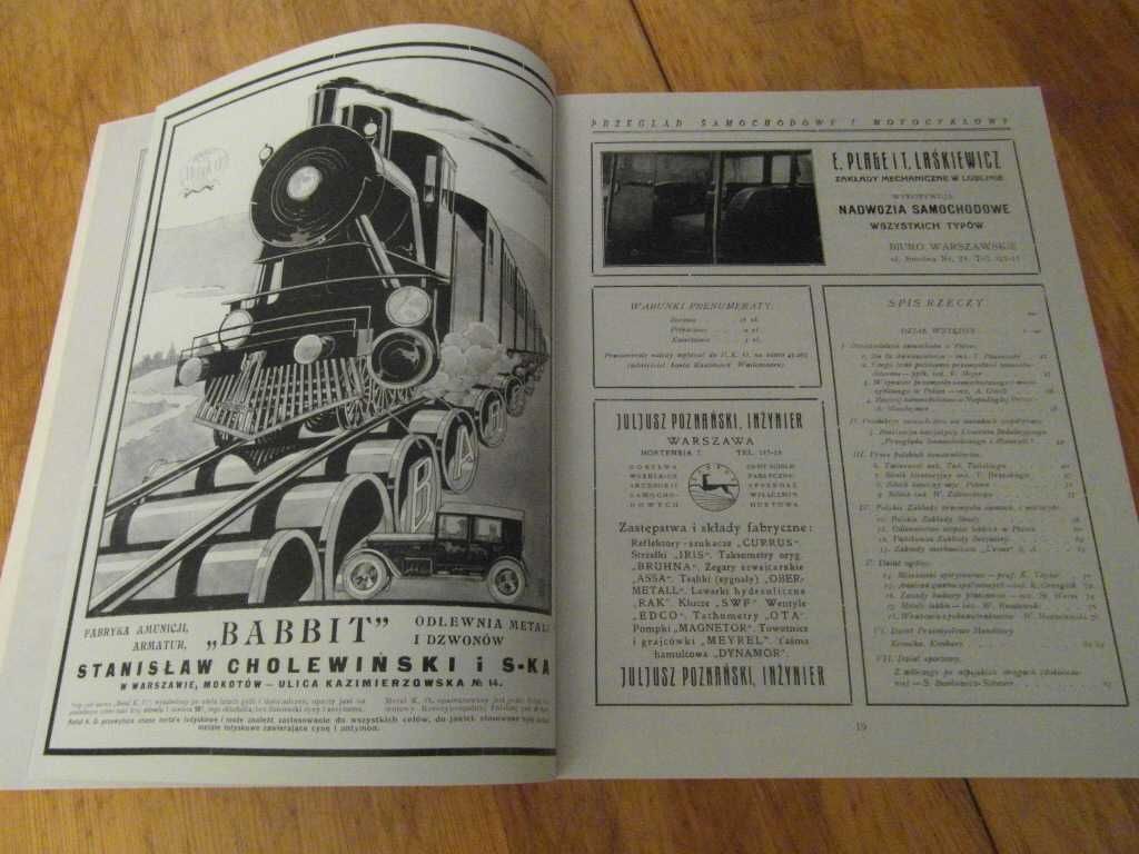 Przegląd samochodowy reprint 1928 rok