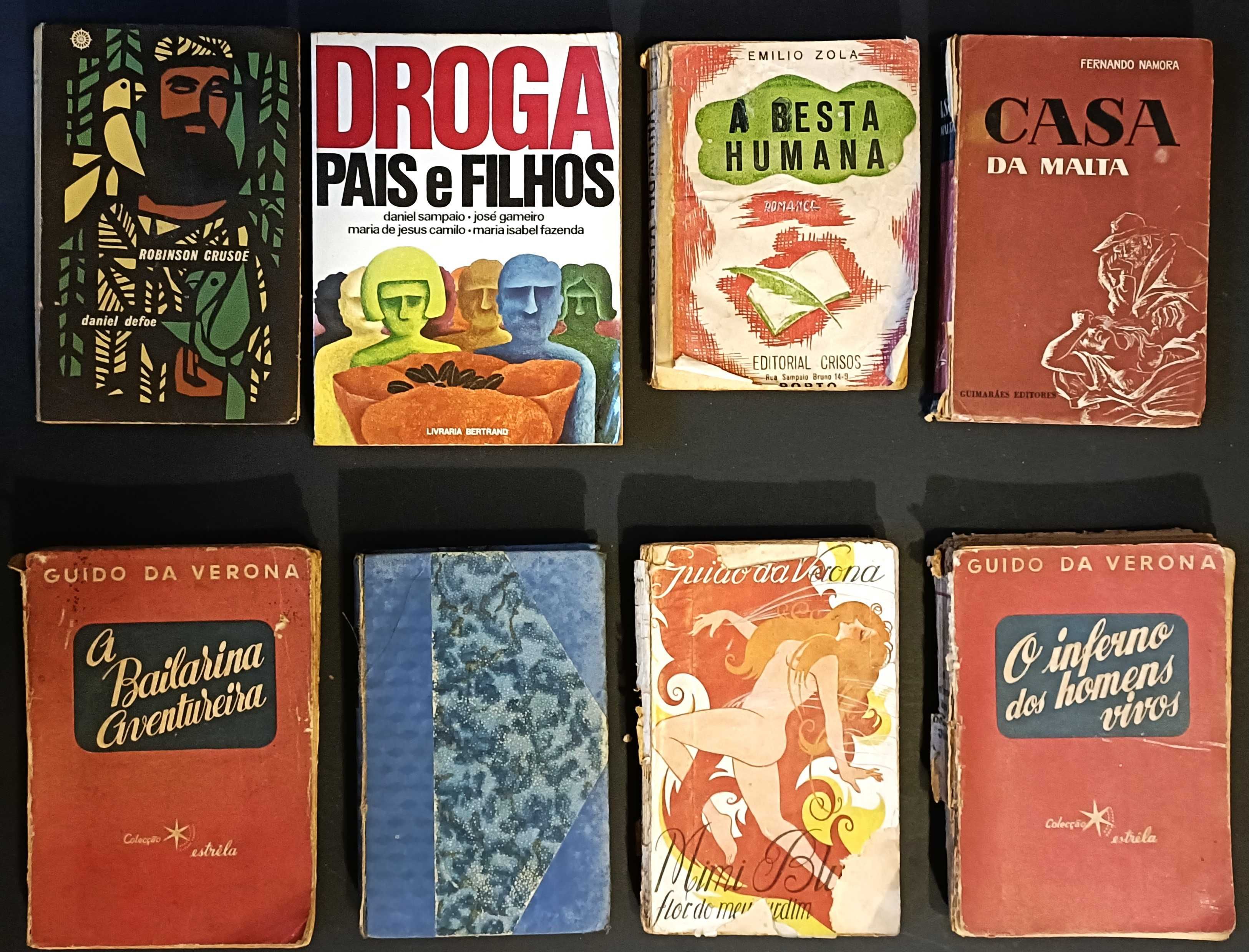 28 livros, literatura variada, edições raras, Lote 140€