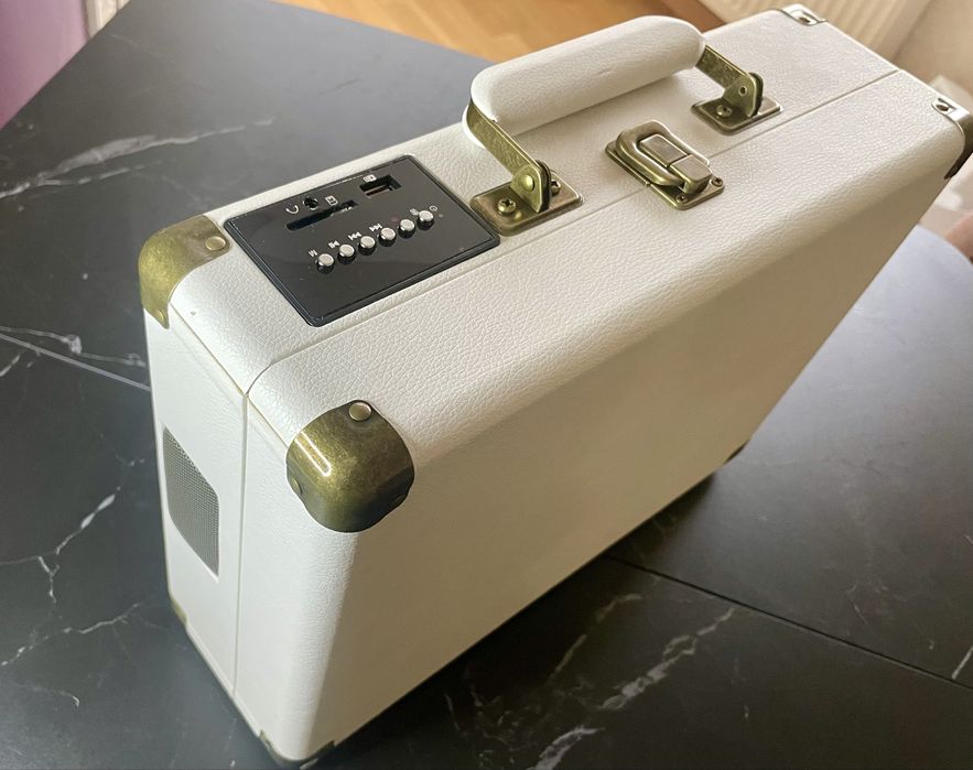 Вініловий програвач m46 білий usb радіо Bluetooth у іормі валізи