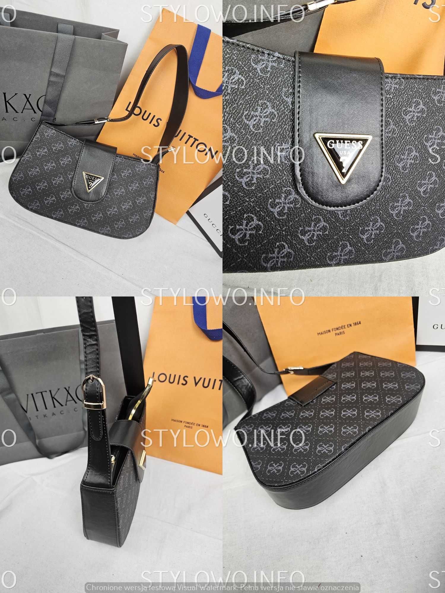 Torba Guess torebki łódeczka logowane monogram hit