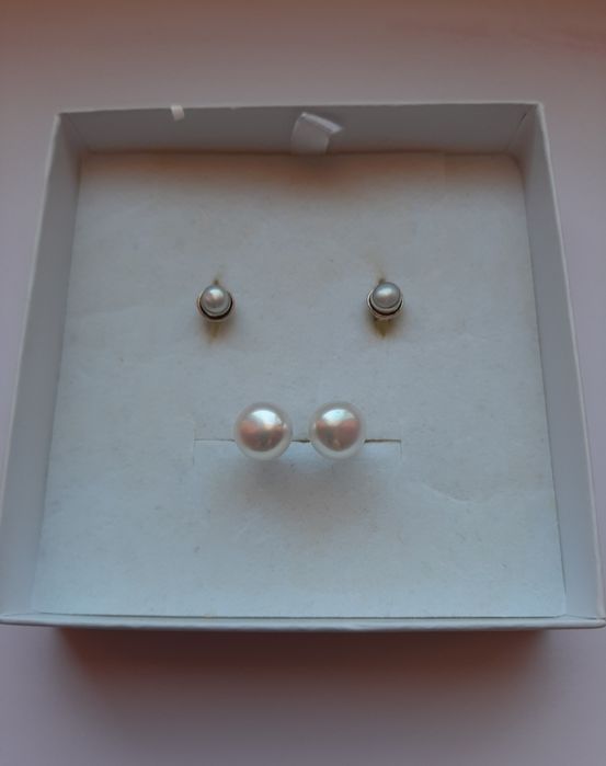 Набор серебряный с жемчугом