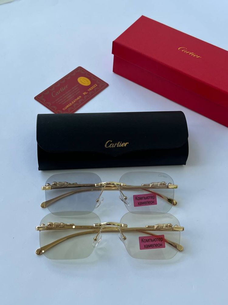 Очки Cartier унисекс линза хамелеон меняет цвет