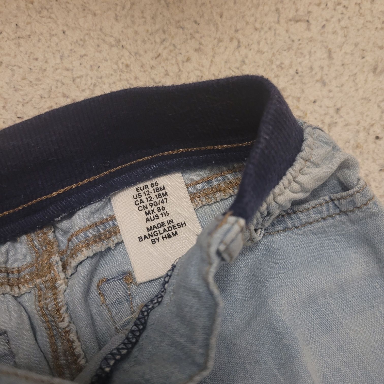 Jeansy chlopiece 86 h&m