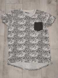 Czarno biała koszulka 158-164