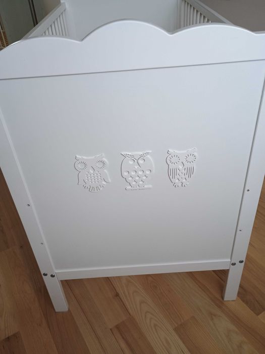 Łóżeczko drewniane dziecięce niemowlęce Marsell Klupś 120x60 + materac