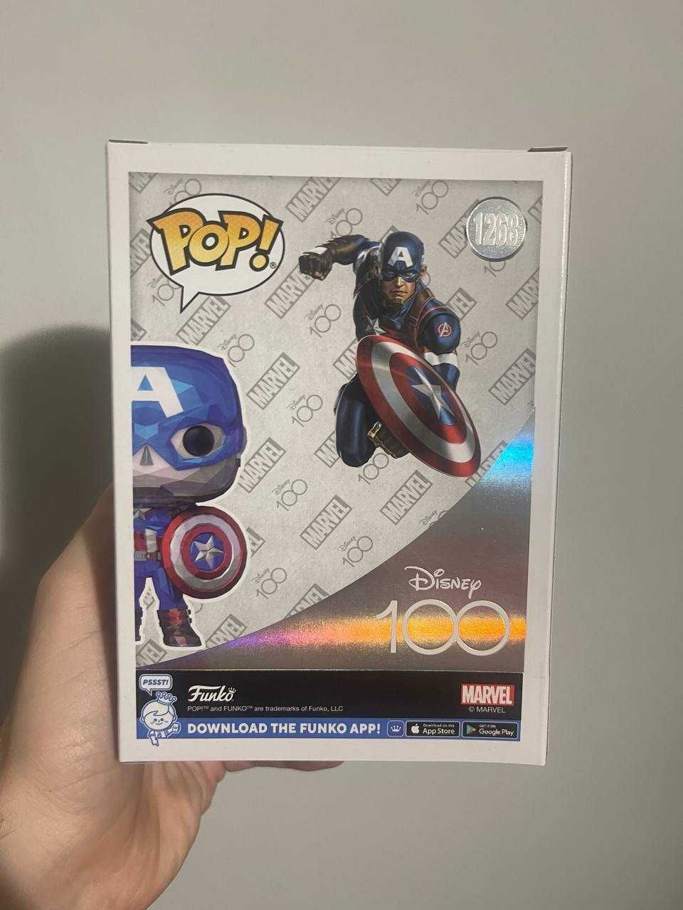 Funko Pop Marvel 1268 Captain America Disney 100 Exclusive