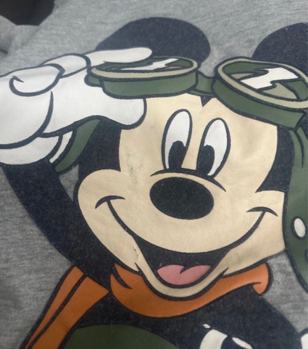 Szara bluzka z długim rękawem, półgolf, C&A Disney, r. 80 (9-12m-cy)