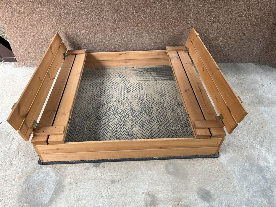 Duża piaskownica drewniana impregnowana 120x120 Polski producent