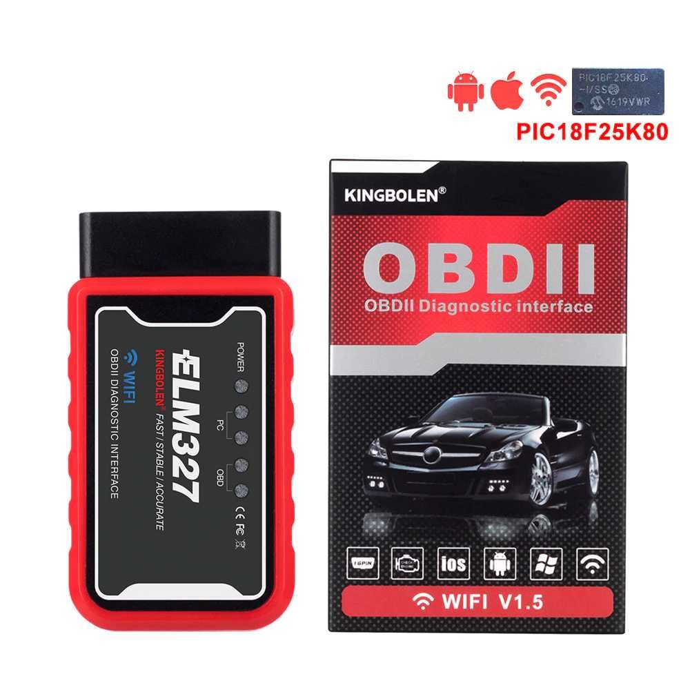 Диагностический автосканер ELM 327 OBD2 bluetooth V 1.5 WiFi ios