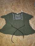 Piekna khaki bluzka apricot roz s cudowny haft boho polecam nowa