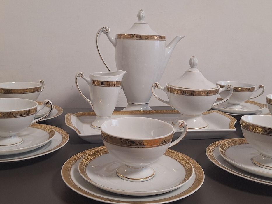 Ćmielów Serwis do kawy na 12 osób porcelana