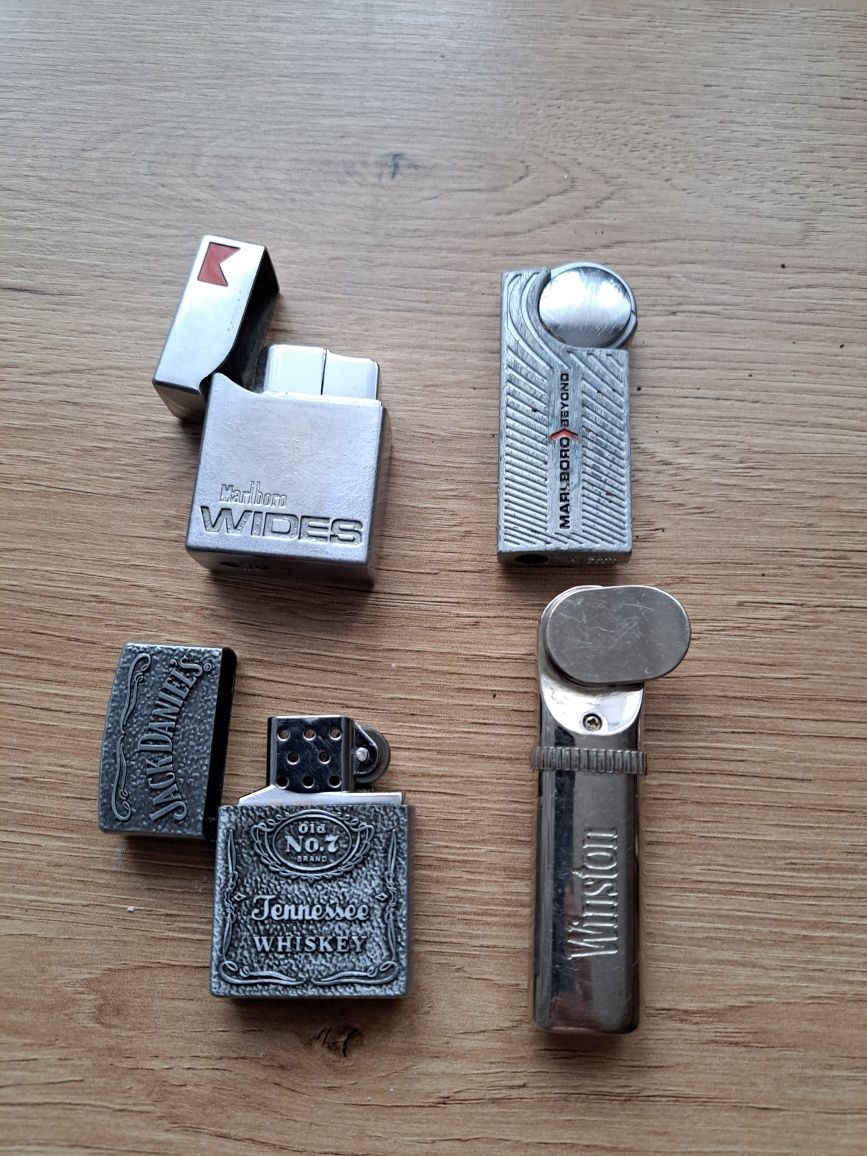 Zapalniczki kolekcjonerskie Marlboro ,Winston, Jack Daniels
