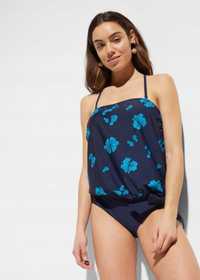 BPC tankini granatowe w turkusowe wzory r.44