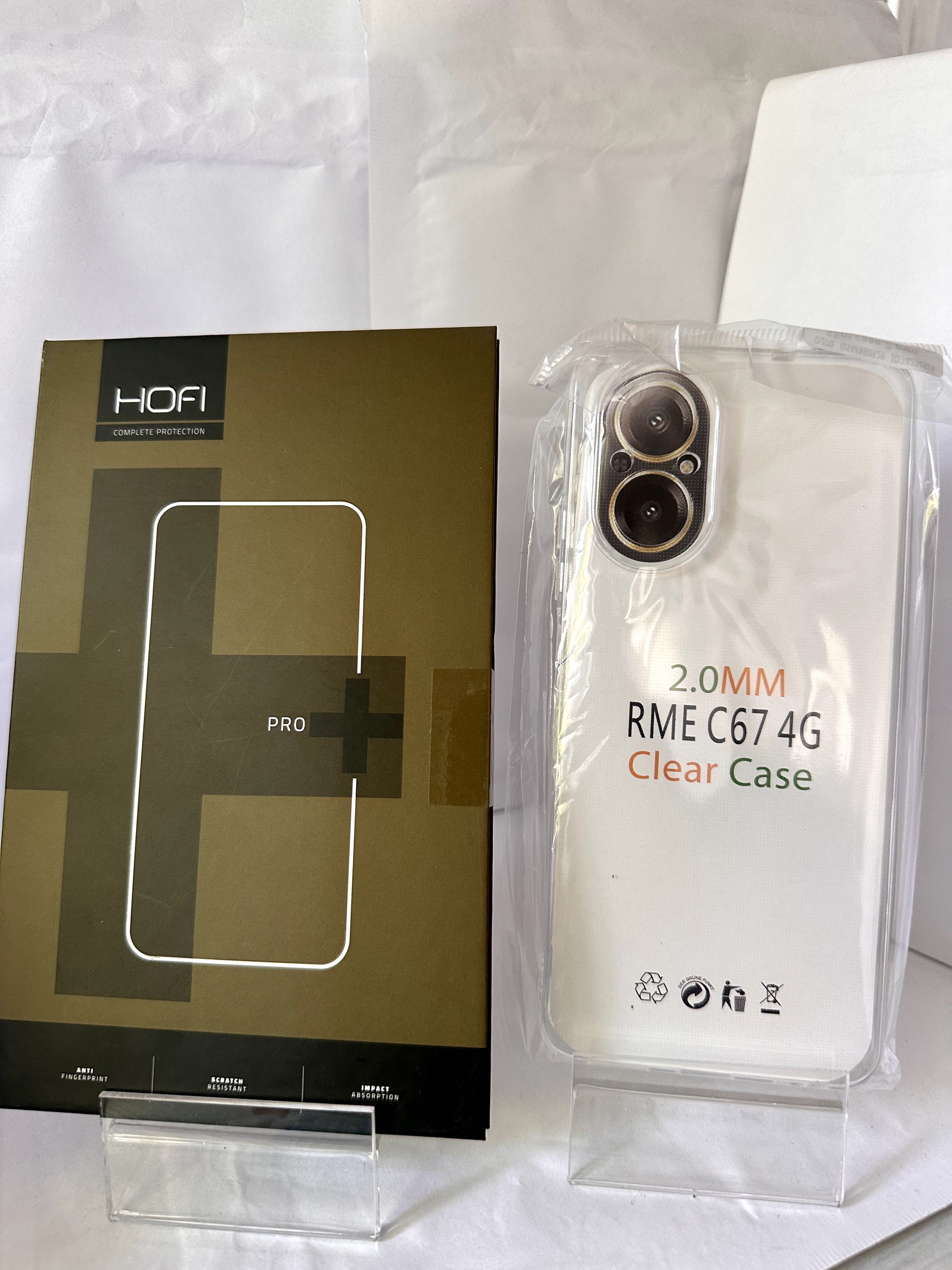 Etui przeźroczyste 2mm Realme C67 4G + szkło hartowane HofiGlass Pro+