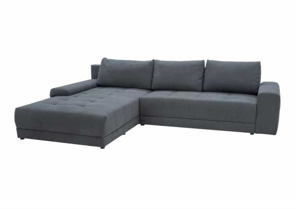 AZURRO NEW Narożnik duży rozkładany grafitowy